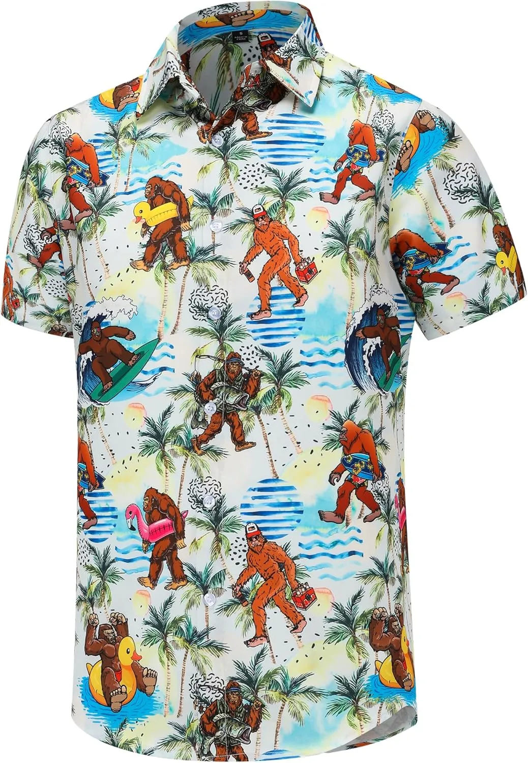 Mens Hawaiian Shirts Short Sleeve Casual Button Down Shirt