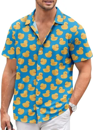 Mens Hawaiian Shirts Short Sleeve Casual Button Down Shirt