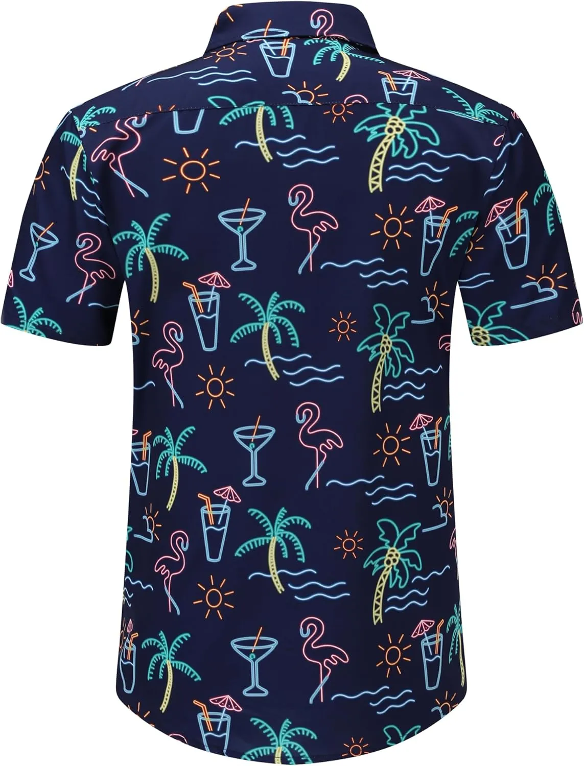 Mens Hawaiian Shirts Short Sleeve Casual Button Down Shirt