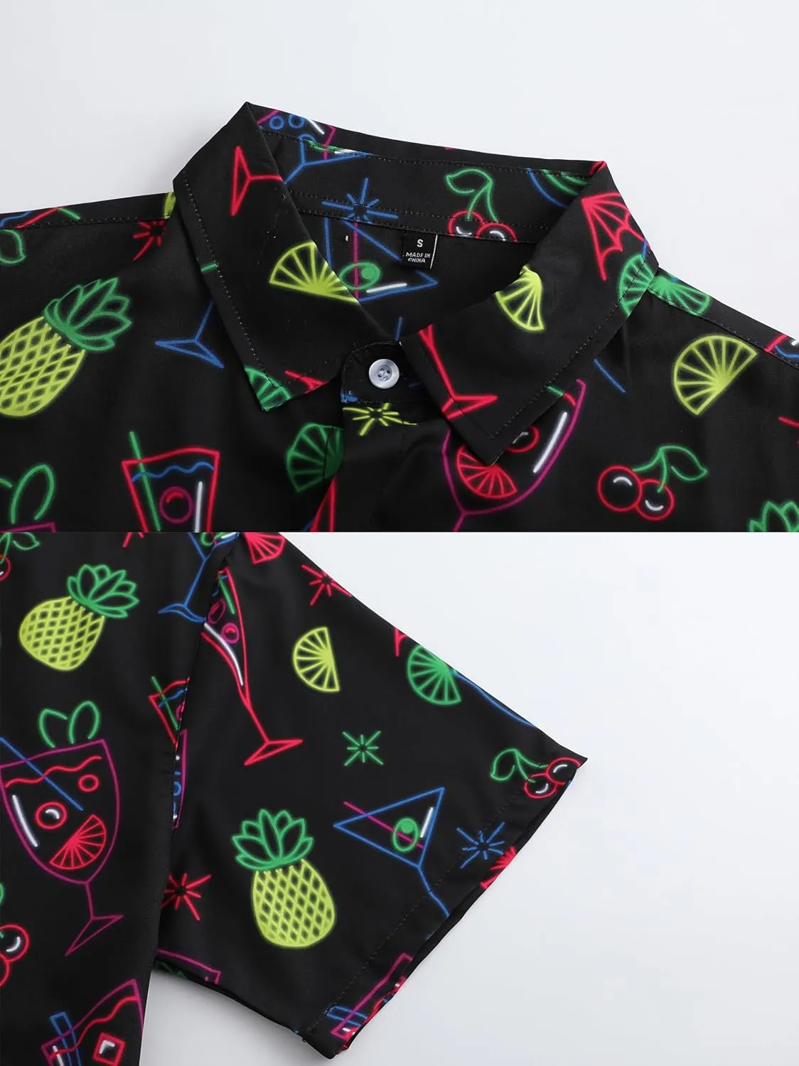 Mens Hawaiian Shirts Short Sleeve Casual Button Down Shirt