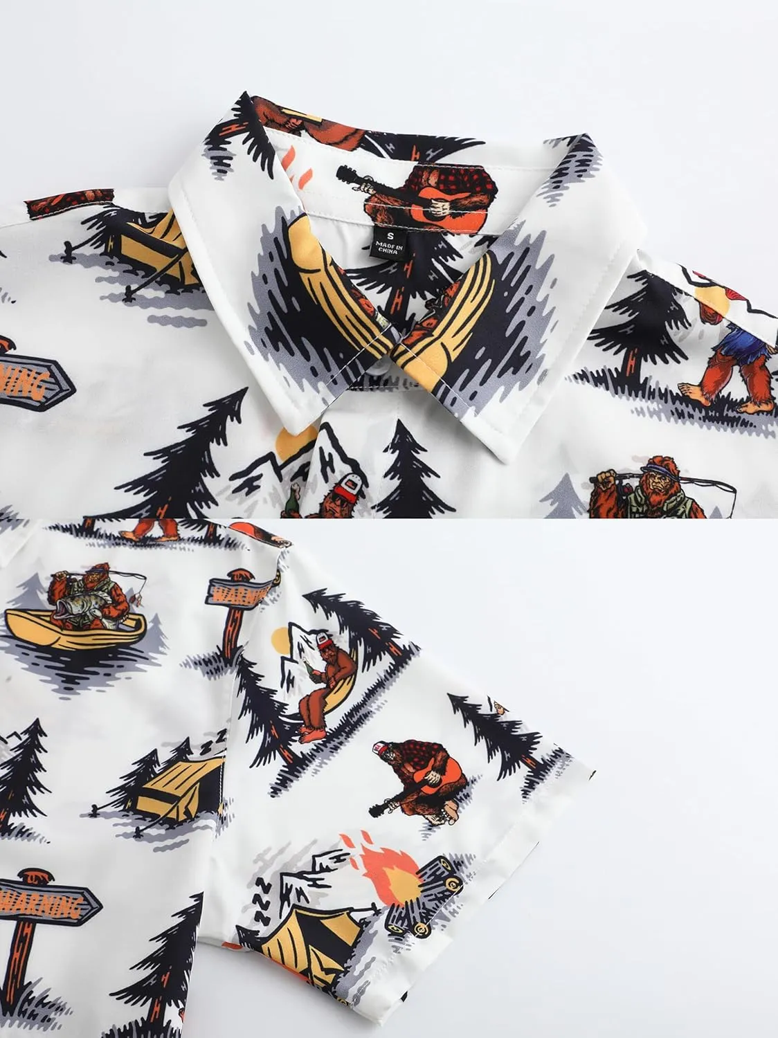 Mens Hawaiian Shirts Short Sleeve Casual Button Down Shirt
