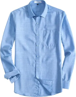 Mens Long Sleeve Casual Fancy and Stylish Linen Blended Shirts