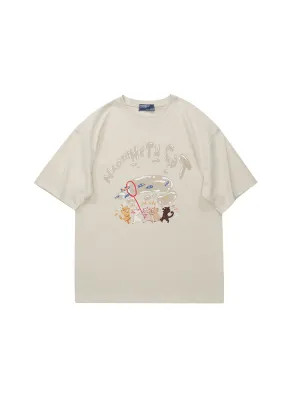 Men'S Neomhetu Cat Oversize T-Shirts