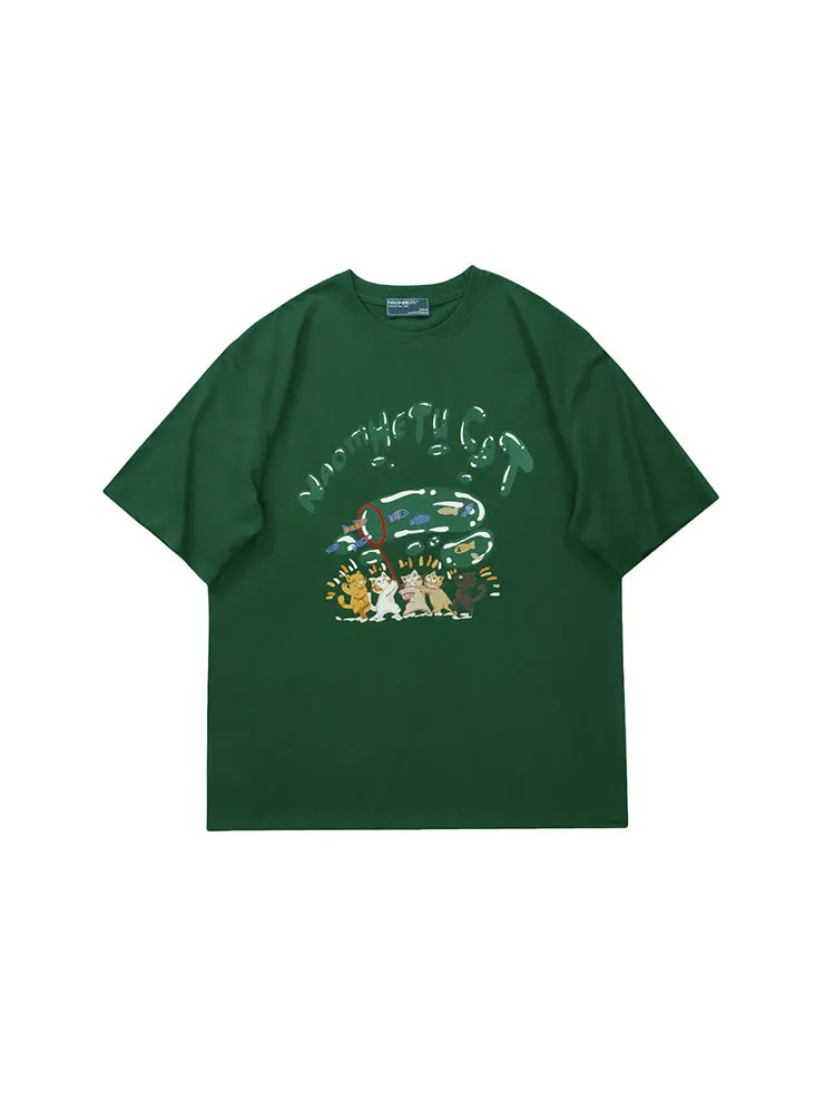 Men'S Neomhetu Cat Oversize T-Shirts