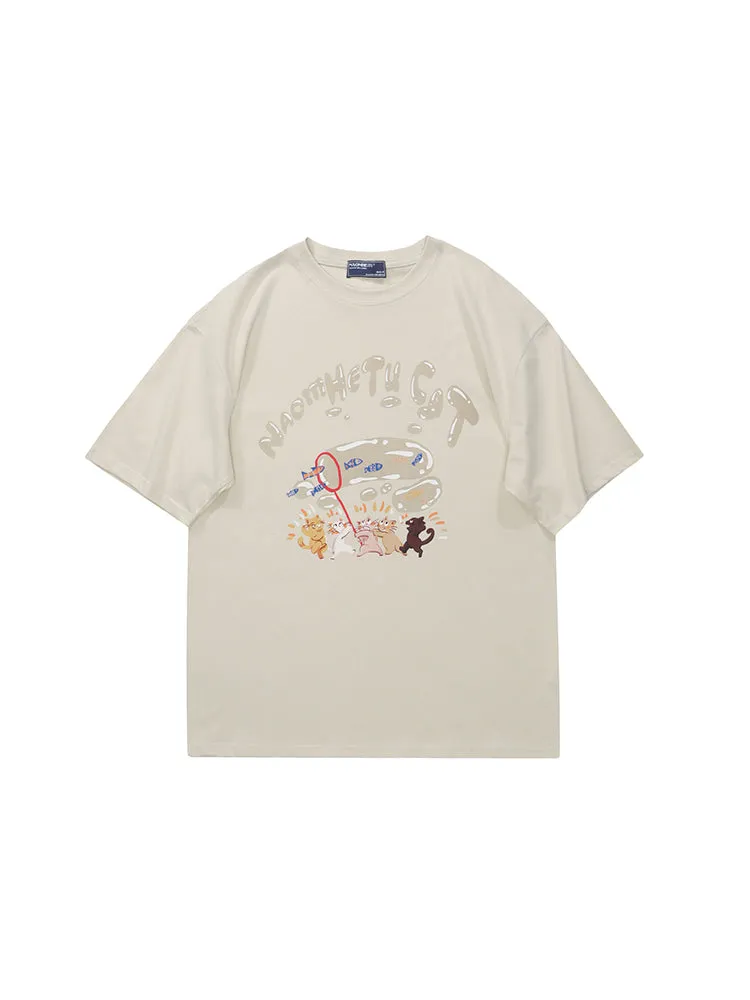 Men'S Neomhetu Cat Oversize T-Shirts