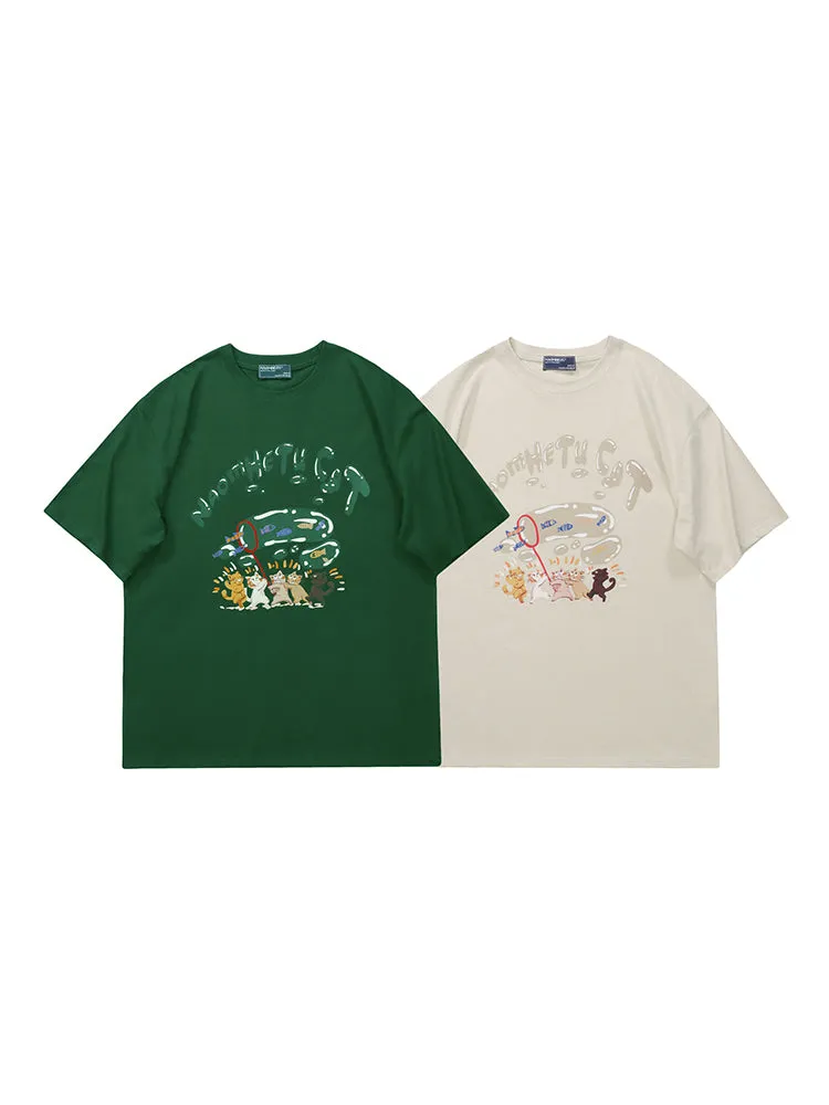 Men'S Neomhetu Cat Oversize T-Shirts