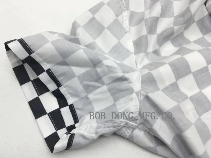 Mens Plaid Pattern Hawaii Shirt - Moto & Biker Style