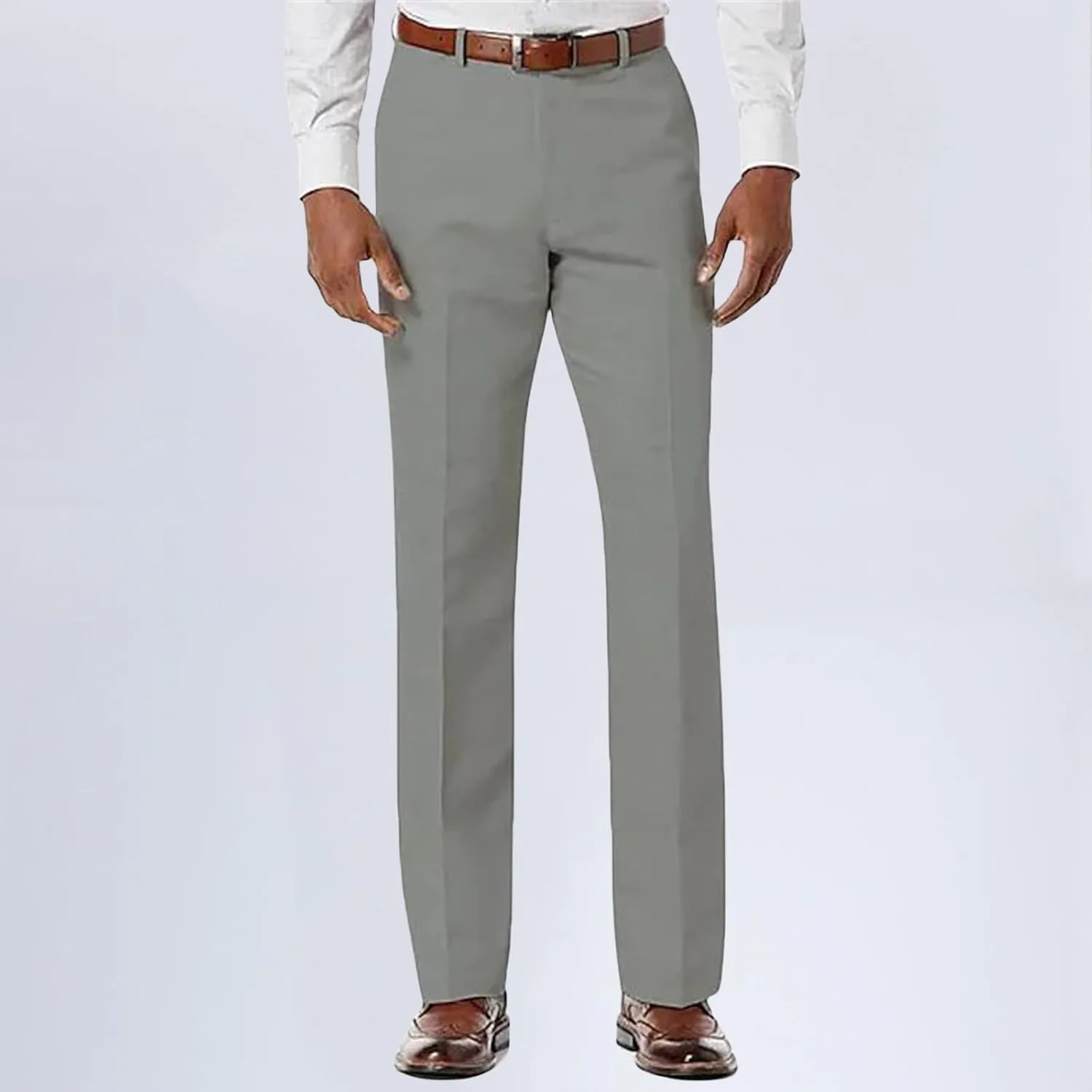 Mens Slim Fit Dress Pants Business Casual Golf Chino Pants Stretch Pleated Slacks Relaxed Work Suit Pants Trousers