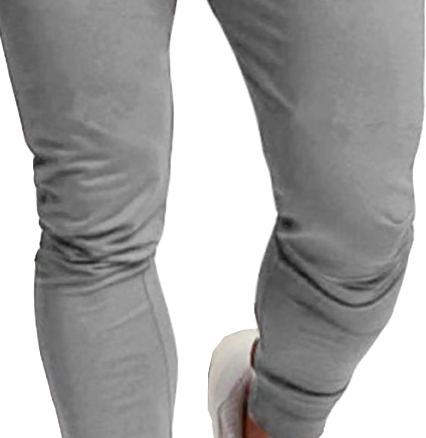 Men's Slim Fit Solid Drawstring Pants Cotton Casual Joggers Athletic Trousers Elastic Waist Stretch Hiking Sweatpants