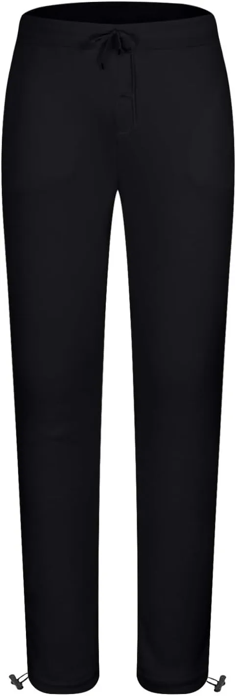 Men's Straight Leg Pants Adjustable Hem Elastic Lightweight Relaxed Drawstring Daily Street Travel Comfy Casual Lounge