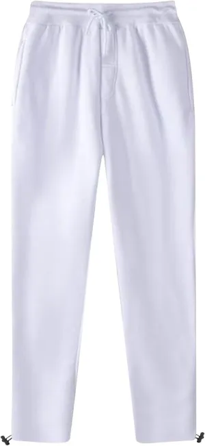 Men's Straight Leg Pants Adjustable Hem Elastic Lightweight Relaxed Drawstring Daily Street Travel Comfy Casual Lounge