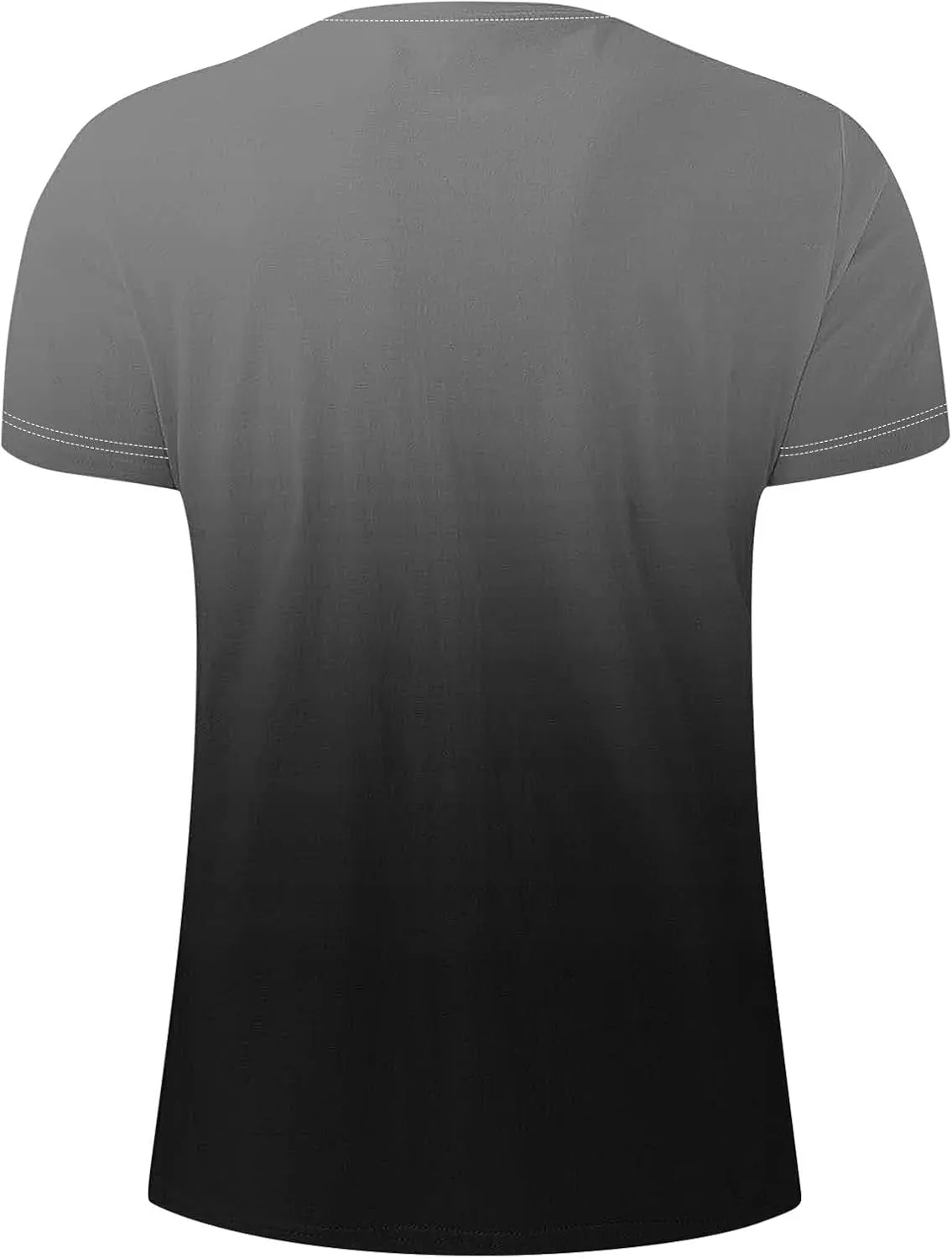 Mens Summer Shirt Causal Short Sleeve Gradient Color Fashion Top Lightweight Crewneck Shirts Gym Workout Pullover