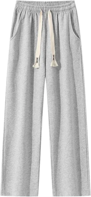 Mens Sweatpants Big and Tall Relaxed Fit Stretch Waist Joggers Plus Size Straight Wide Leg Drawstring Casual Baggy Trousers