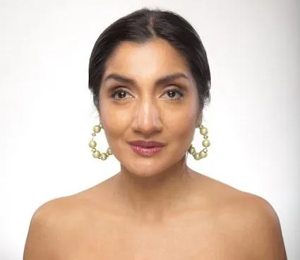 Metallic Accent Hoop Earrings