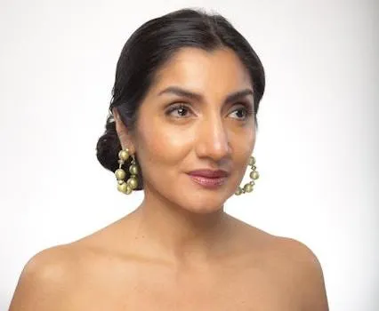 Metallic Accent Hoop Earrings