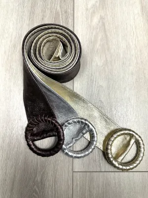 Metallic Leather Belt