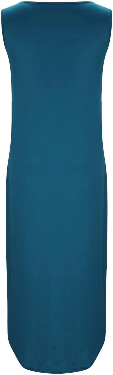 Midi Dresses for Women 2025 Boho V Neck Sleeveless Tank Sundresses Casual Loose Beach Long Maxi Dress Summer Dress