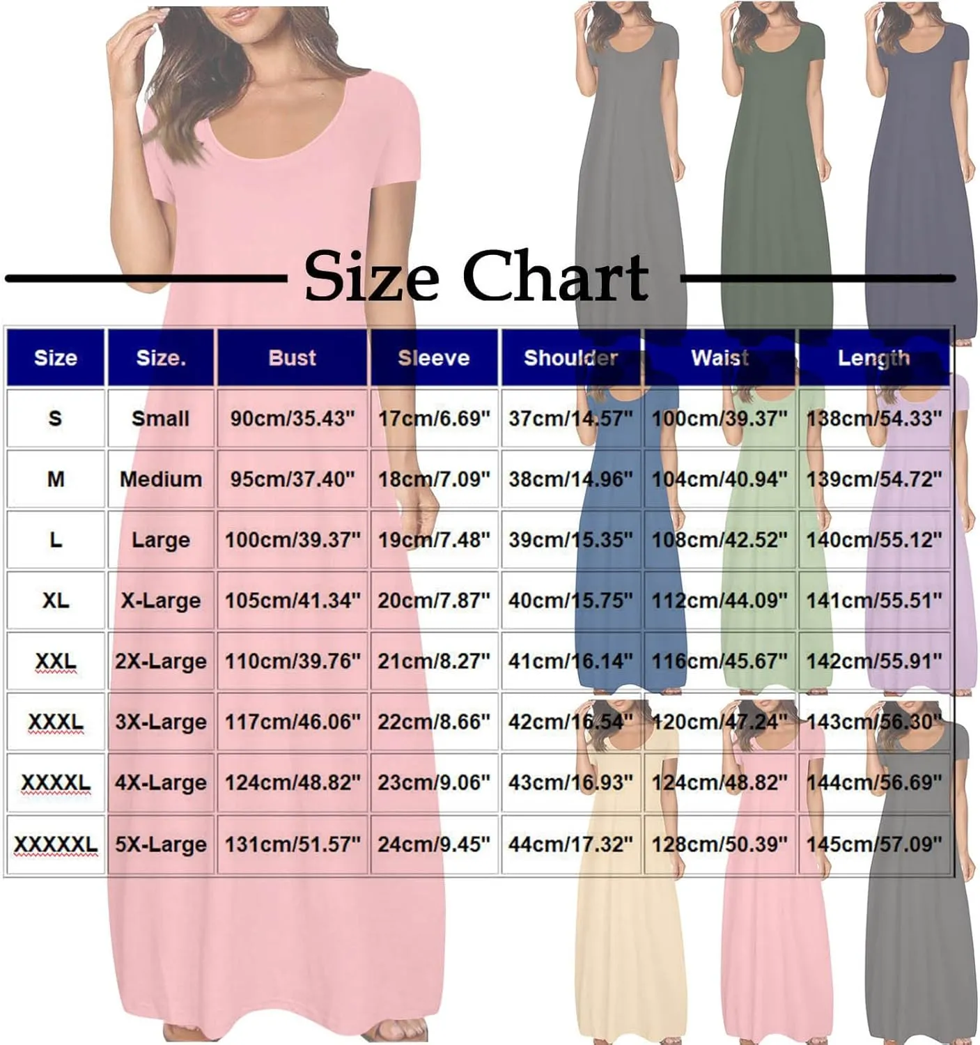 Midi Dresses for Women Casual Ruffle Summer Maxi Dress 2025 Vacation Boho Beach Sundresses Flowy Long Dress Pockets