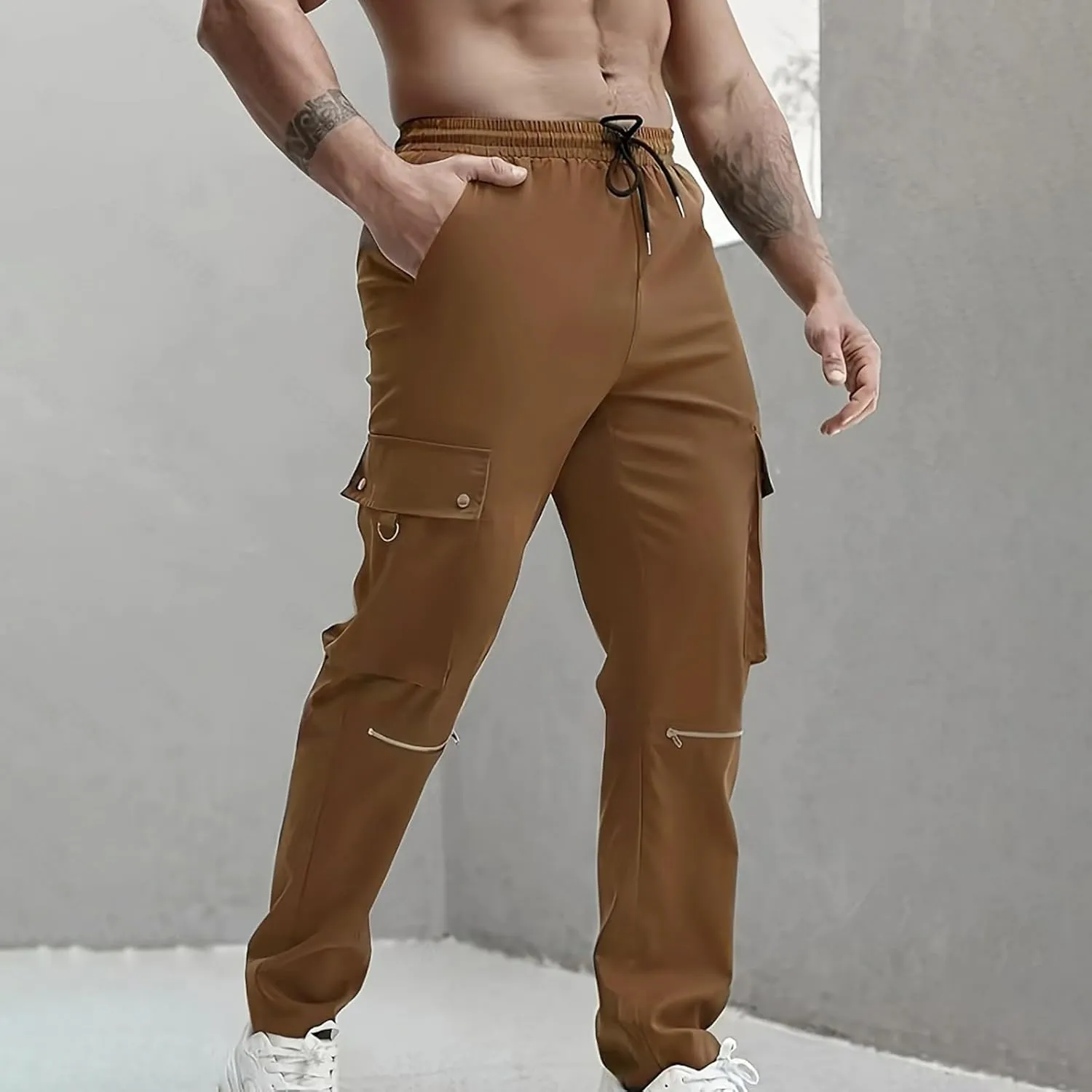 MIDOO Cargo Pants for Men Relaxed Fit Lightweight Hiking Pants Outdoor Work Pants Trousers for Workout, Hiking, Fishing