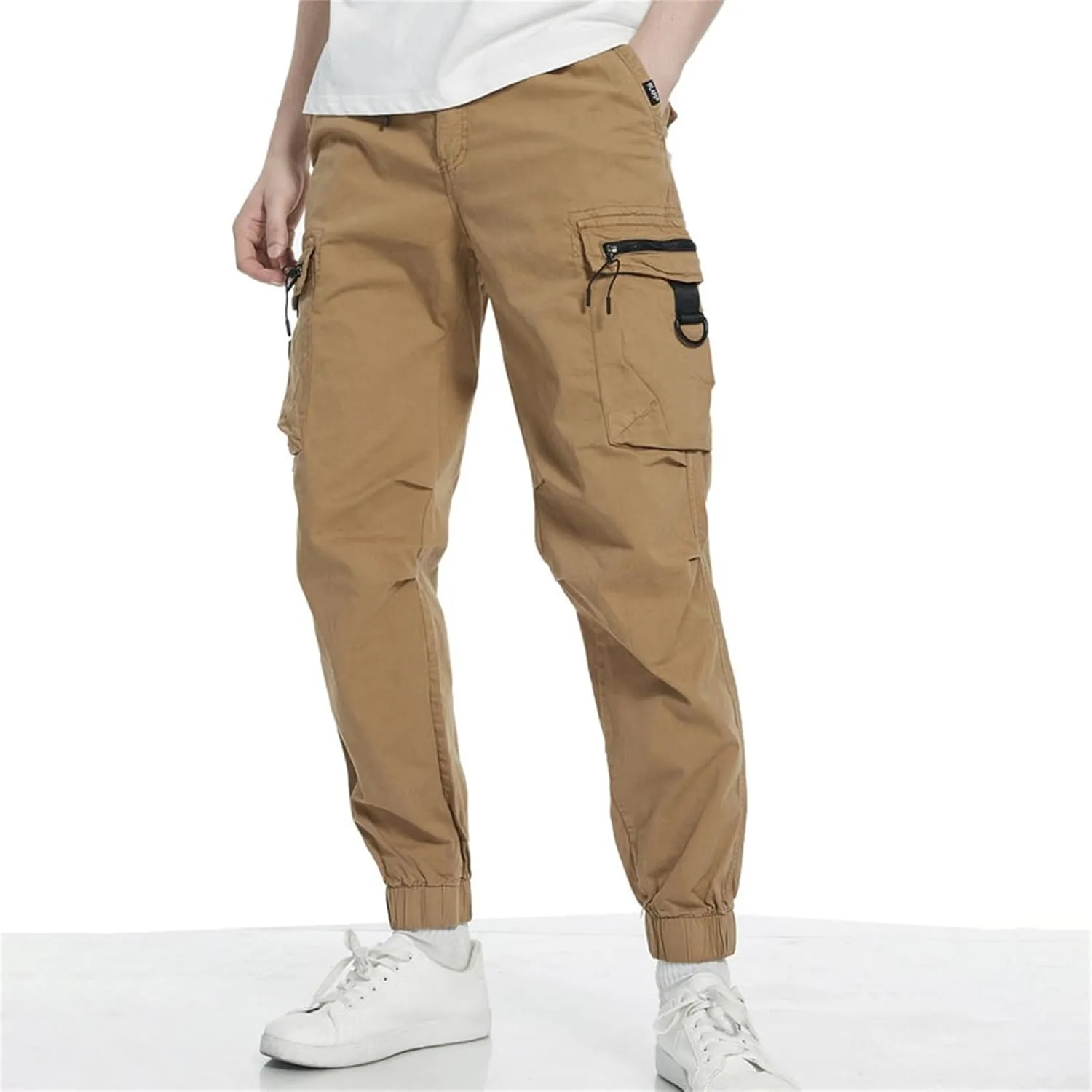 MIDOO Golf Pants Men Stretch Relaxed Fit Casual Fleece Joggers Loose Open Bottom Athletic Pants Straight Leg Hiking Pants