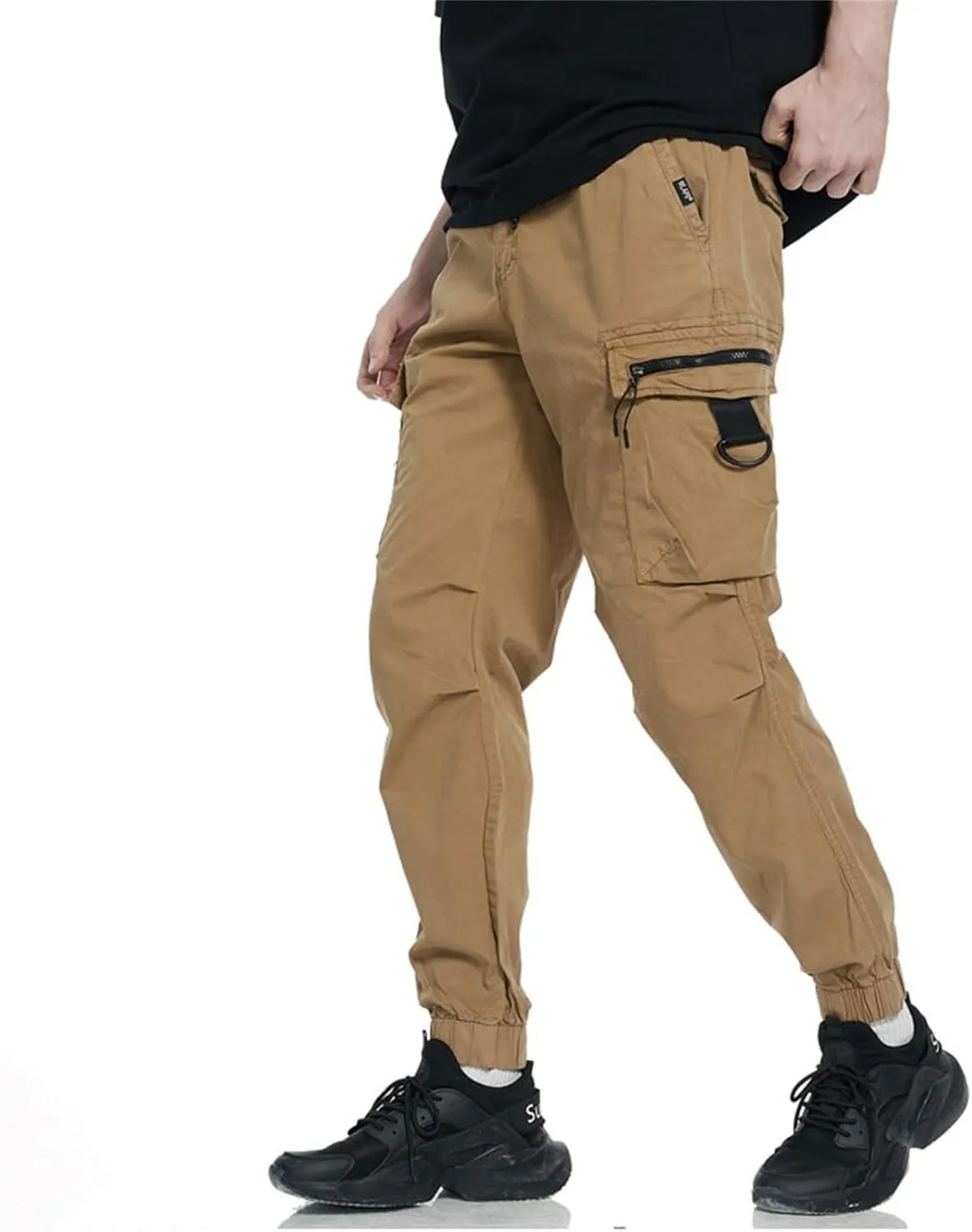 MIDOO Golf Pants Men Stretch Relaxed Fit Casual Fleece Joggers Loose Open Bottom Athletic Pants Straight Leg Hiking Pants