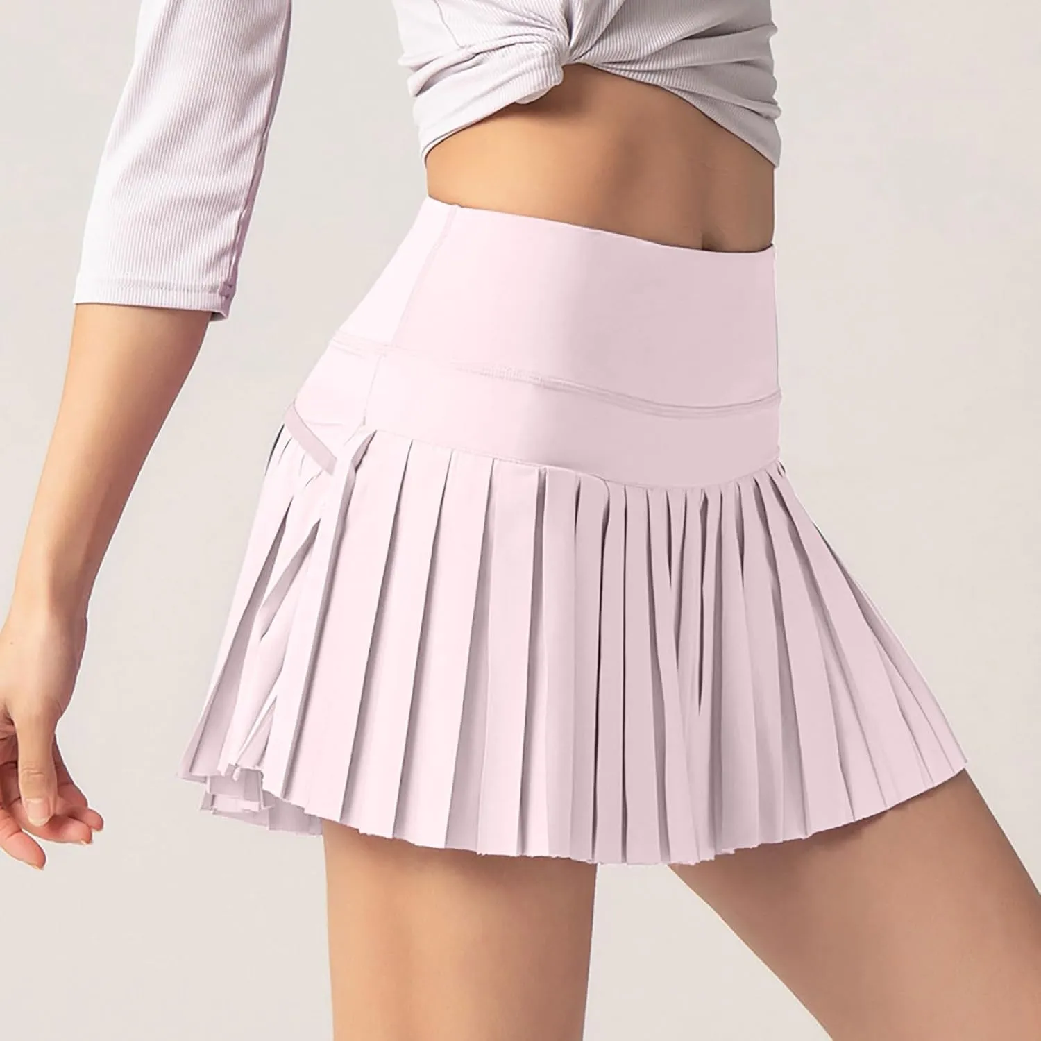 Mini Skorts for Women Trendy Pleated Flowy Workout Summer High Waisted Skirts Cute Skater Tennis Skirt Sport Dress