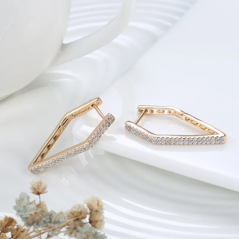 Minimalist Trendy Geometric Hoops Earrings