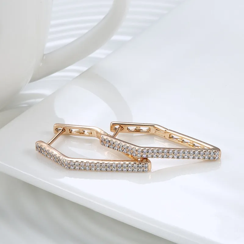 Minimalist Trendy Geometric Hoops Earrings