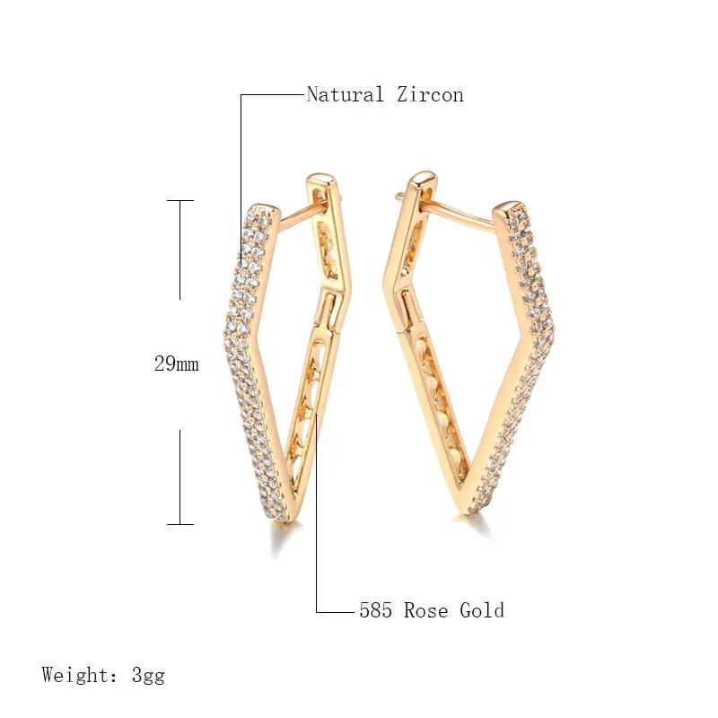 Minimalist Trendy Geometric Hoops Earrings