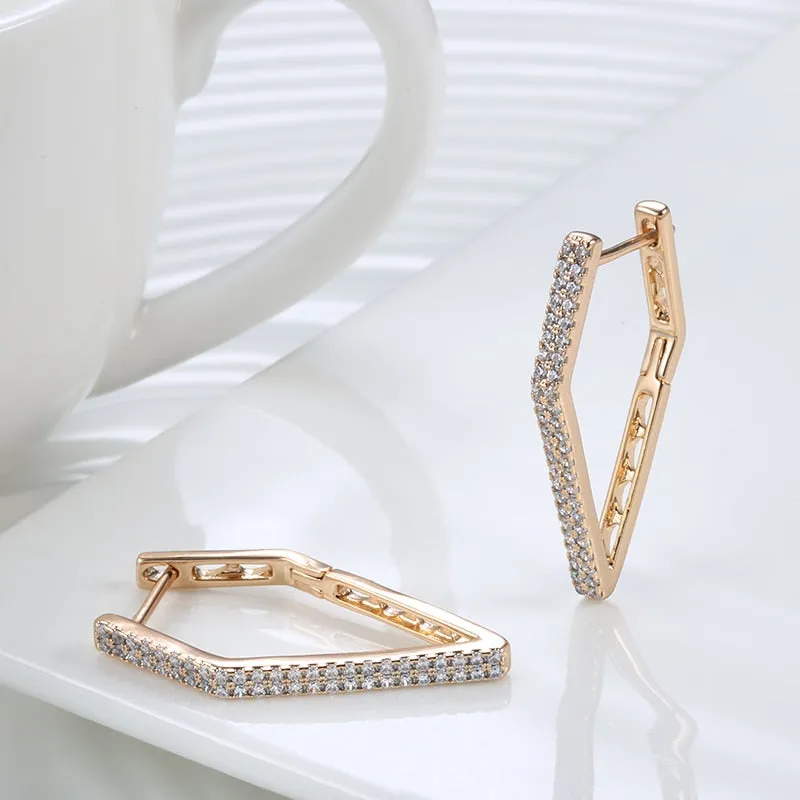 Minimalist Trendy Geometric Hoops Earrings
