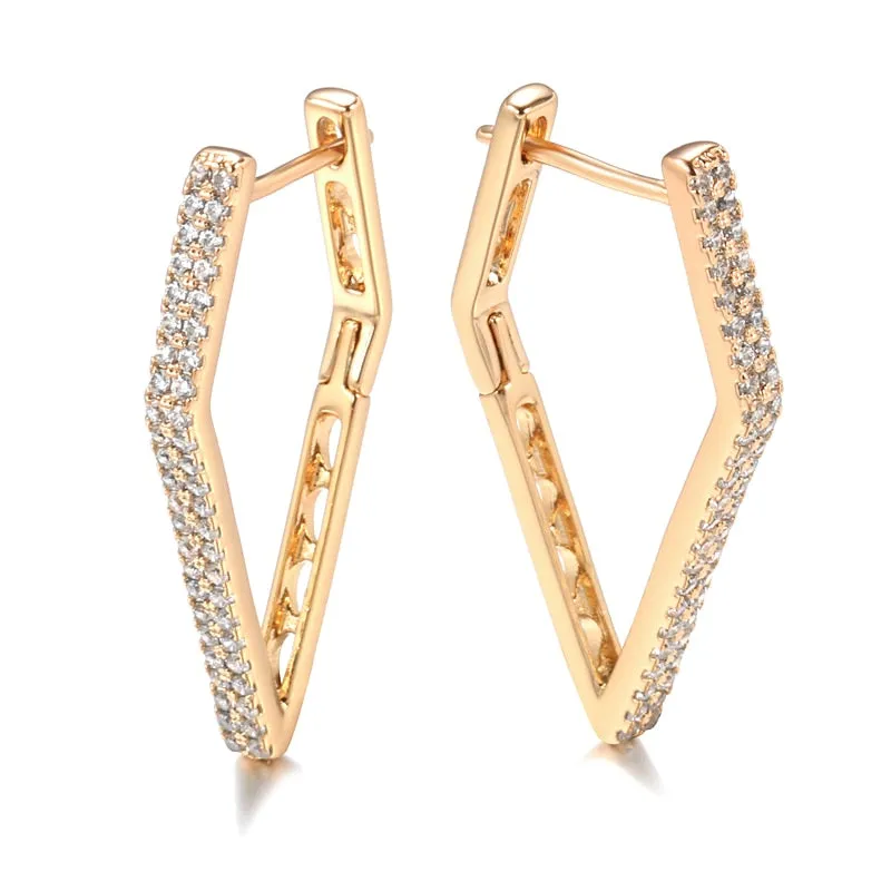Minimalist Trendy Geometric Hoops Earrings
