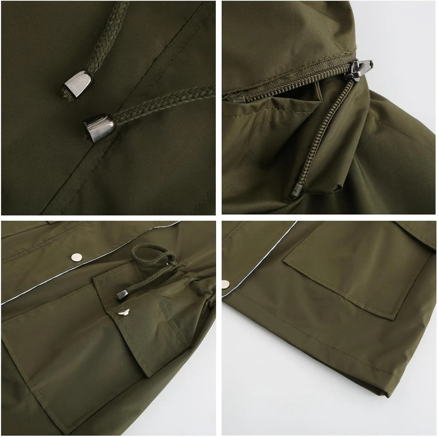 MODFUL Womens lightweight Jackets Waterproof Rain Jacket Windbreaker Outdoor Trench Coats With Hood