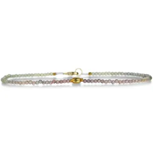 Multicolored Sapphire and 18k Beaded Bracelet
