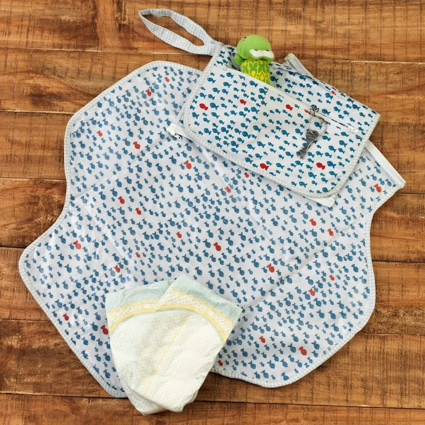 Nautical Diaper Clutch