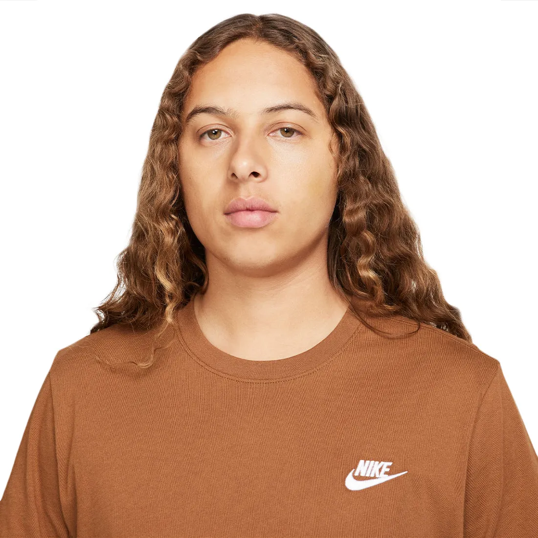 Nike Sportswear Club Men's T-Shirt Brown