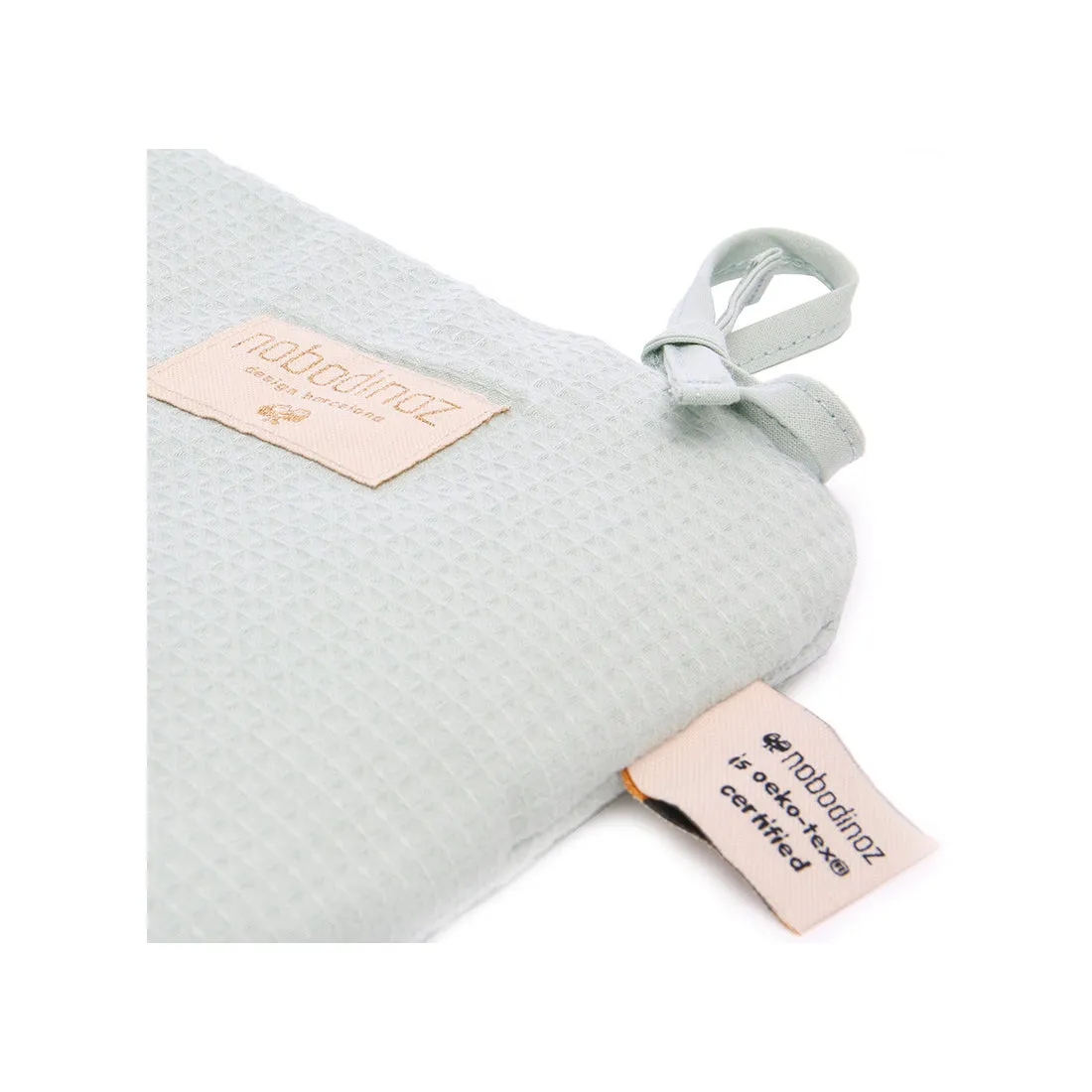 nobodinoz Nest Cot Bumper Honey Comb Aqua