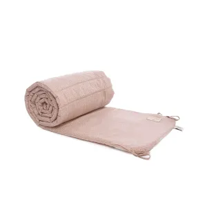 nobodinoz Nest Cot Bumper White Bubble/ Misty Pink