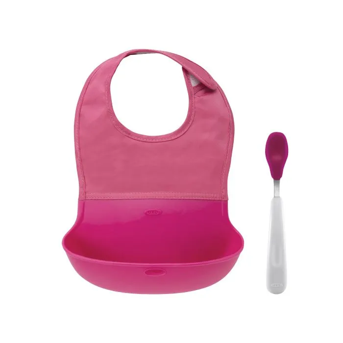 On-The-Go Bib And Spoon Set