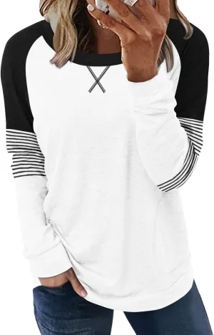 onlypuff Womens Pocket Shirts Pullover Sweatshirt Loose Fit