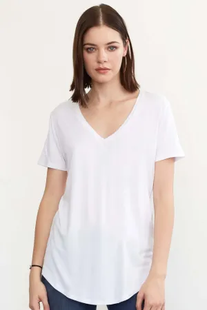 OOOH SO SOFT V-NECK TEE | WHITE