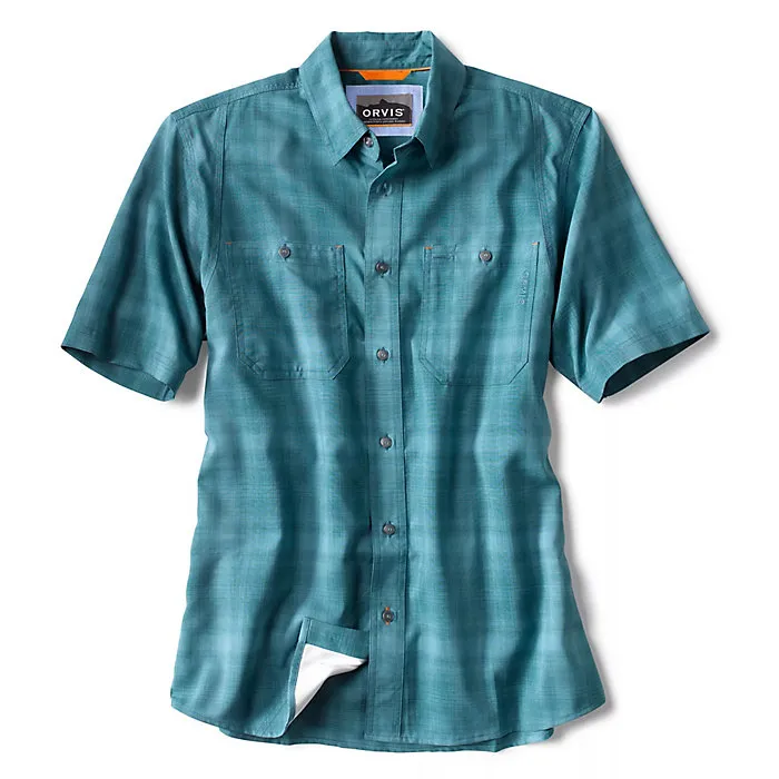 Orvis SS Tech Chambray Work Shirt / Blue Lagoon Plaid