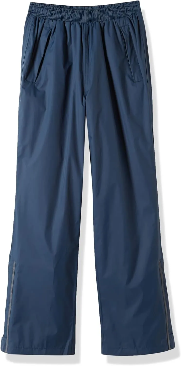 Outdoor Ventures Women's Rain Pants Packable Waterproof Hiking Pants Windproof Breathable Outdoor Rain Over Pants