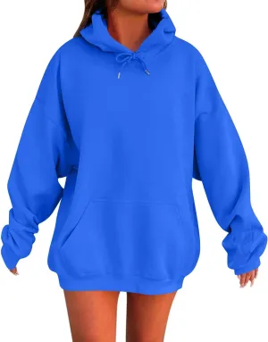 Oversized Hoodies for Women Plus Size Comfy Fleece Sweatshirts with Pockets Y2K Loose Long Sleeve Pullover Sweater