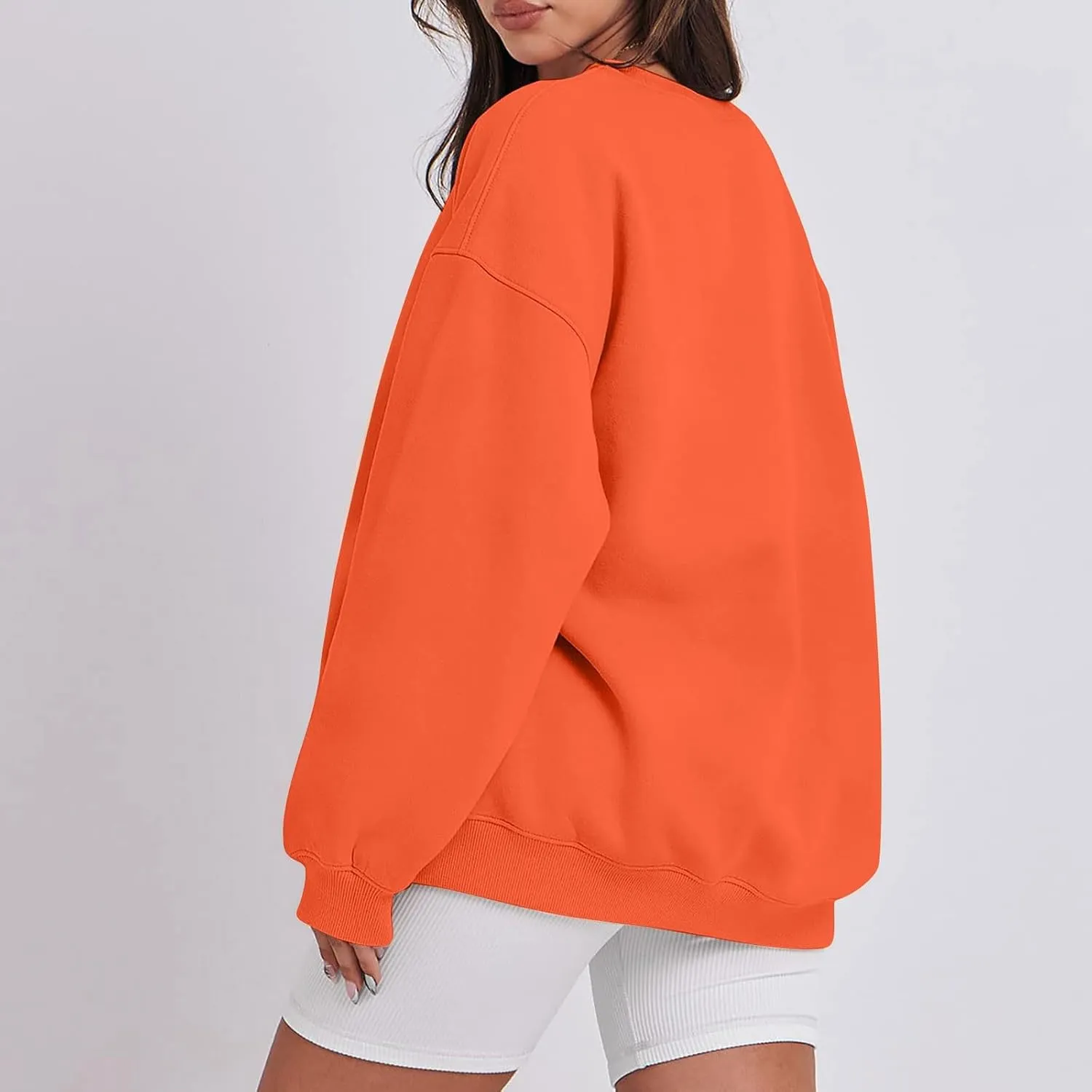 Oversized Sweatshirt For Women,2024 Fall Casual Crewneck Pullover Sweatshirt Soft Comfy Fleece Long Sleeve Sweatshirt