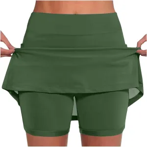 Pencil Skorts for Women Athletic High Waist Silk Plus Size Work Skorts Bodycon Yoga Active Skirts Summer Cute Clothes