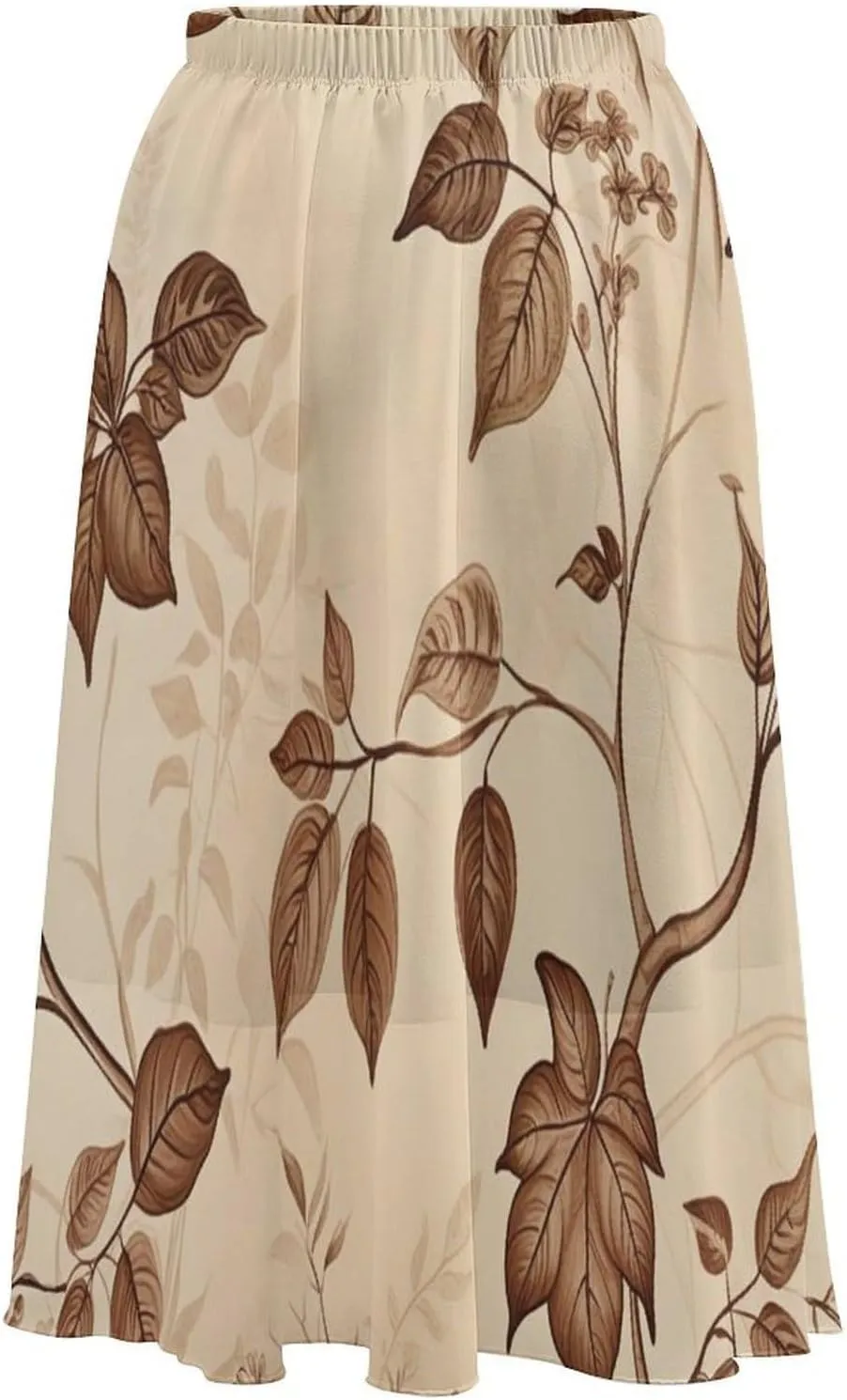 Pleated Midi Skirts for Women, Elastic High Waisted Skirt Womens Summer Skirts