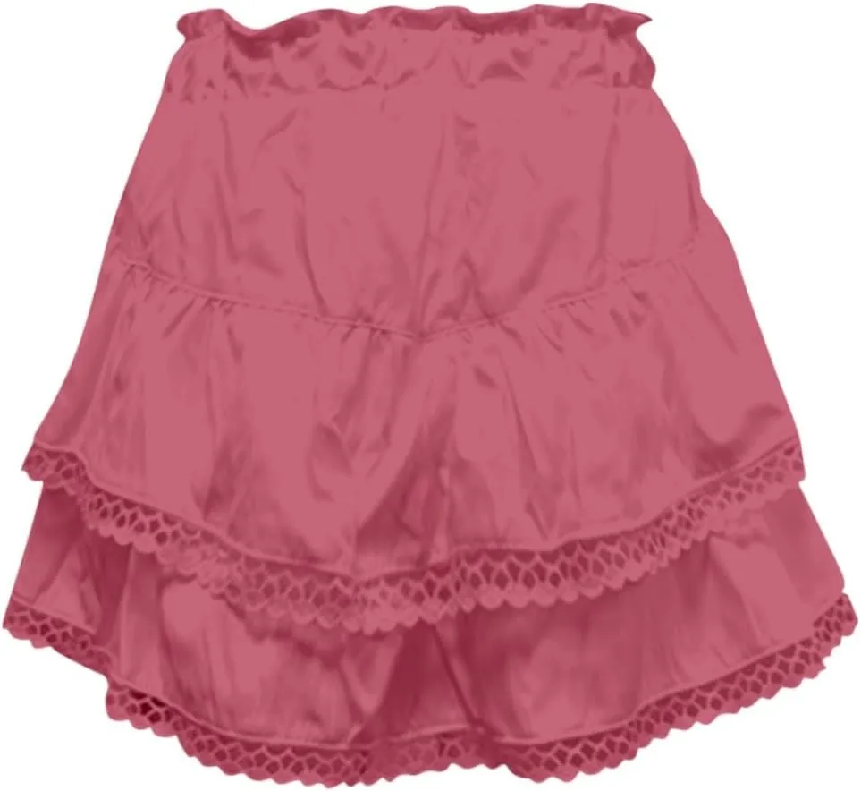 Pleated Skirts for Women Boho Tiered Flowy Short Skirt High Waist Mini Skirts Casual Summer Beach Outfits