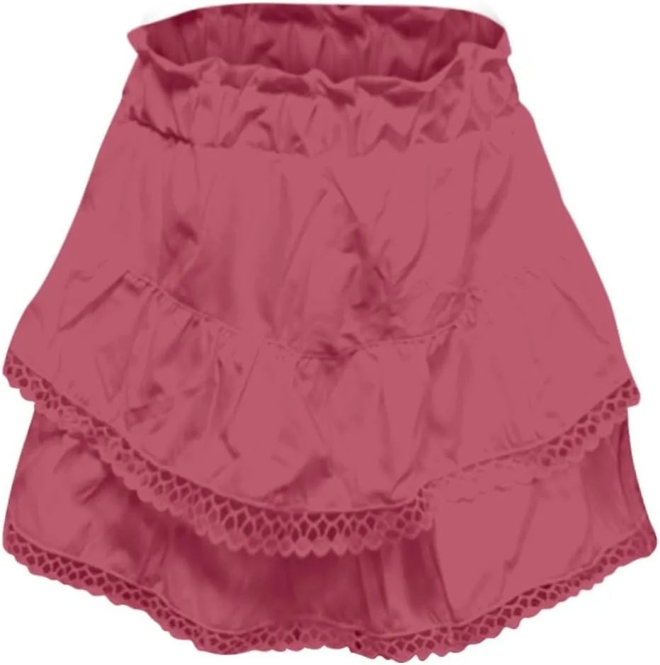 Pleated Skirts for Women Boho Tiered Flowy Short Skirt High Waist Mini Skirts Casual Summer Beach Outfits