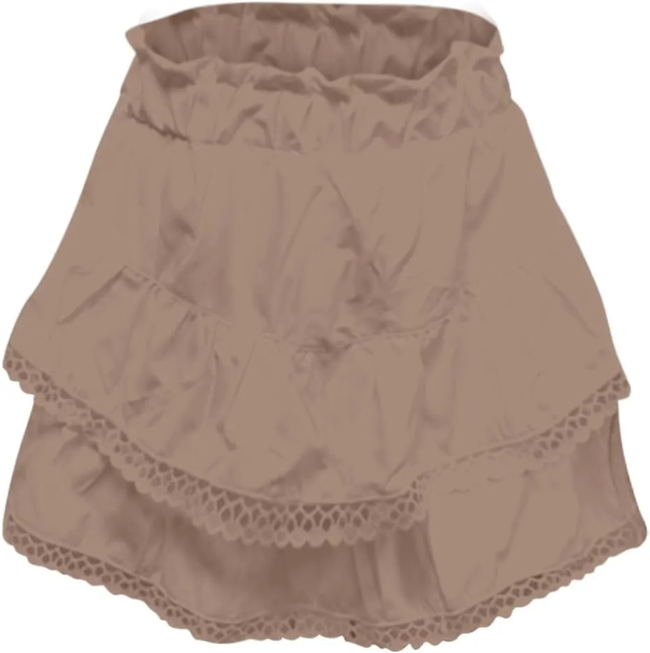 Pleated Skirts for Women Boho Tiered Flowy Short Skirt High Waist Mini Skirts Casual Summer Beach Outfits