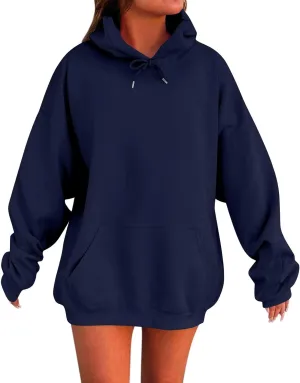 Plus Size Hoodies for Women Oversized Comfy Fleece Sweatshirts Casual Hooded Pullover Sweaters Long Sweatshirts